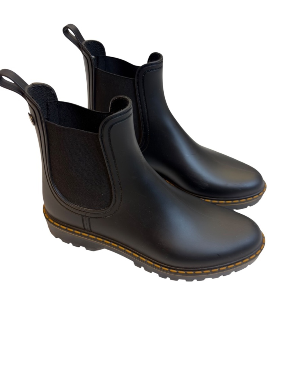 Igor Black Chelsea Rain Boots Waterproof Rubber Ankle Boots Women